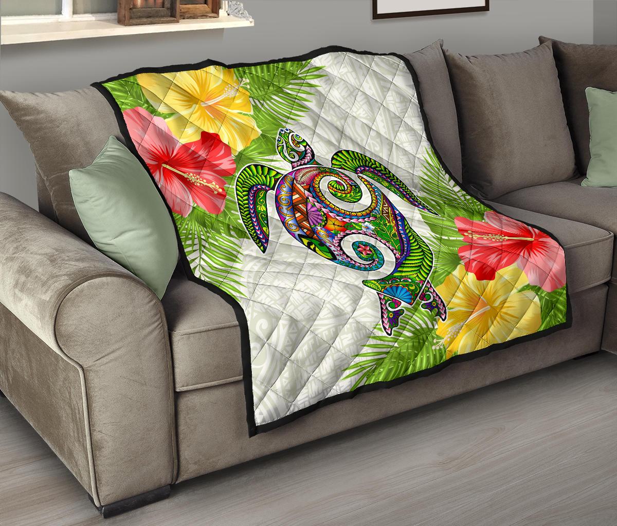 Polynesian Hawaii Quilt Turtle Colorful - Polynesian Pride