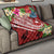 Papua New Guinea Polynesian Premium Quilt - Summer Plumeria (Red) Red - Polynesian Pride