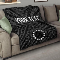 Cook Island Personalised Premium Quilt - Seal With Polynesian Tattoo Style ( Black) Black - Polynesian Pride
