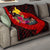 Papua New Guinea Premium Quilt - Polynesian Hook And Hibiscus (Red) - Polynesian Pride