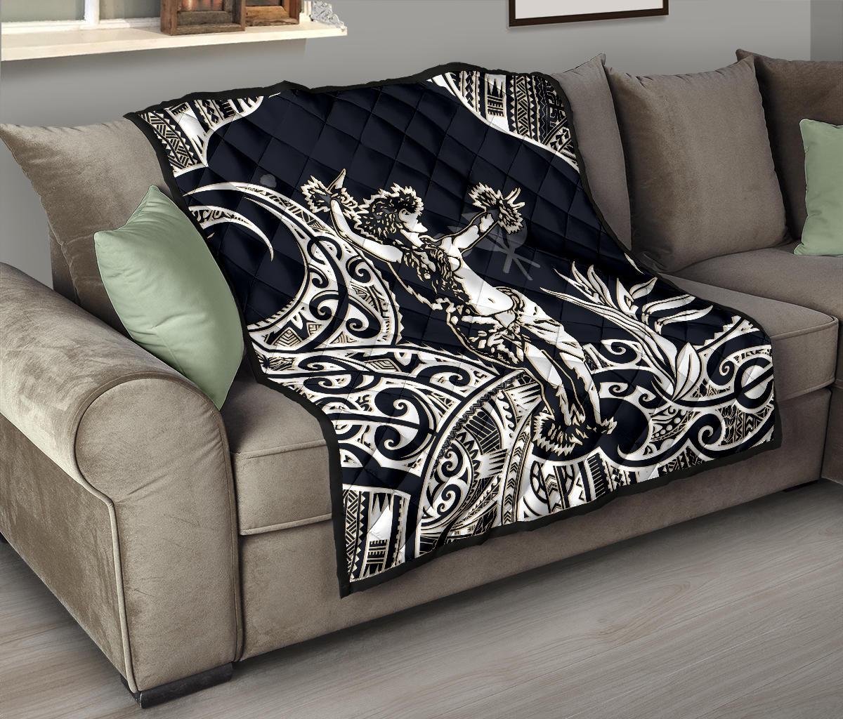 Polynesian Hawaii Premium Quilt - Hula Girl White - Polynesian Pride