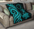 Cook Islands Premium Quilt - Turquoise Tentacle Turtle - Polynesian Pride