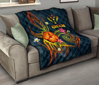 Kosrae Polynesian Premium Quilt - Legend of Kosrae (Blue) - Polynesian Pride