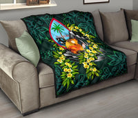 Guam Polynesian Premium Quilt - Ti Leaf Lei Turtle - Polynesian Pride