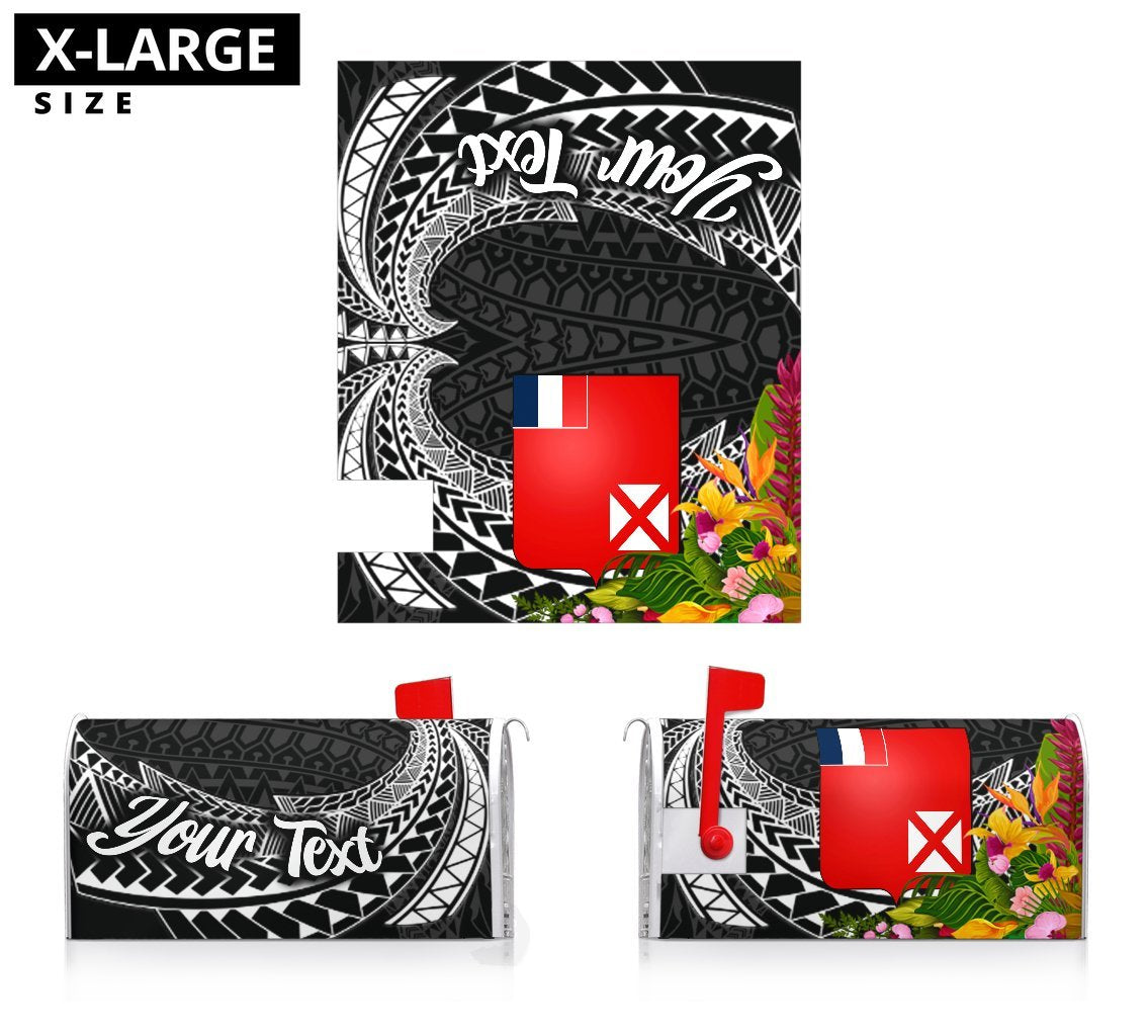 Wallis and Futuna Mailbox Cover - Custom Personalised Tropical Flowers Style - Polynesian Pride