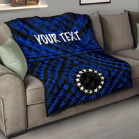 Cook Island Personalised Premium Quilt - Seal With Polynesian Tattoo Style ( Blue) Blue - Polynesian Pride