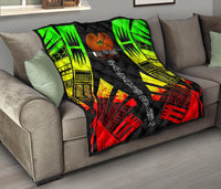 Papua New Guinea Premium Quilt - Papua New Guinea Coat Of Arsms Polynesian Reggae Tattoo - Polynesian Pride