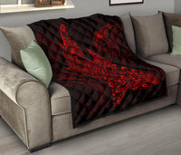 Polynesian Quilt - Polynesian Red Shark Warrior Tattoo - Polynesian Pride