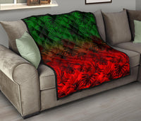 Polynesian Premium Quiit - Red Hibiscus Patterns - Polynesian Pride