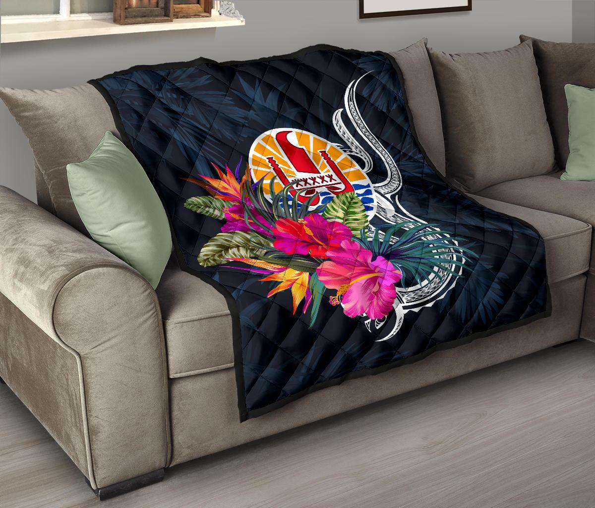 Tahiti Polynesian Premium Quilt - Tropical Flower - Polynesian Pride