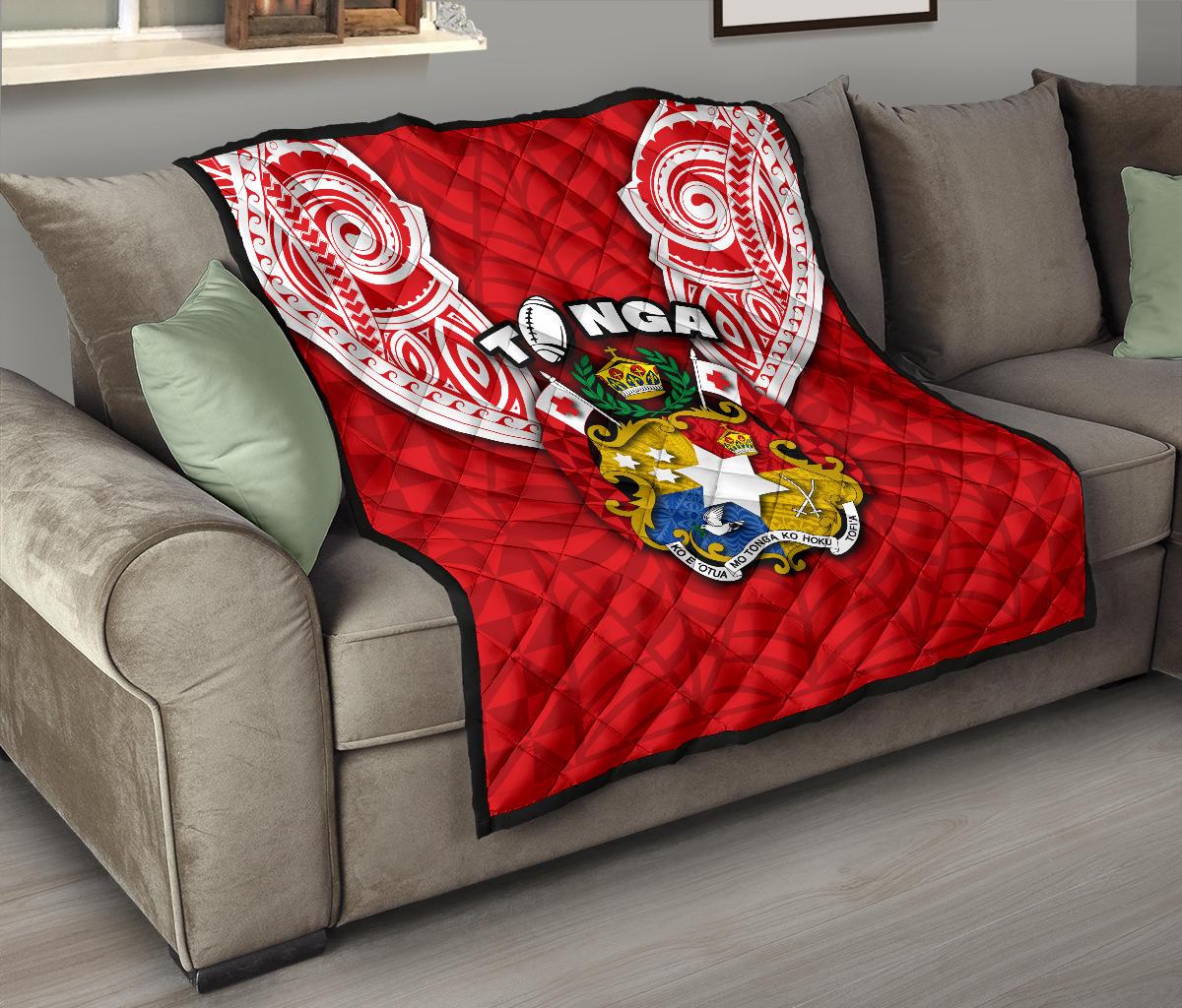 Tonga Rugby Premium Quilt Royal Style - Polynesian Pride