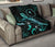 Chuuk Polynesian Premium Quilt - Turtle With Blooming Hibiscus Turquoise - Polynesian Pride