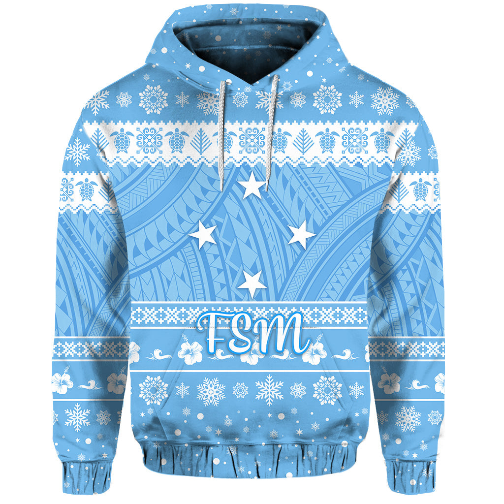 Federated States of Micronesia Christmas Hoodie Simple Style FSM Flag LT8 - Polynesian Pride