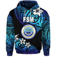 Custom Federated States of Micronesia Hoodie Unique Vibes Blue LT8 - Polynesian Pride