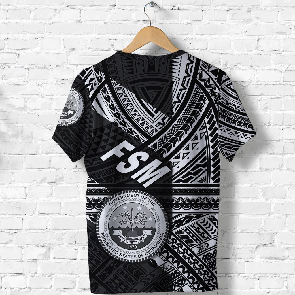 Federated States of Micronesia T Shirt FSM Original Style Black LT8 - Polynesian Pride