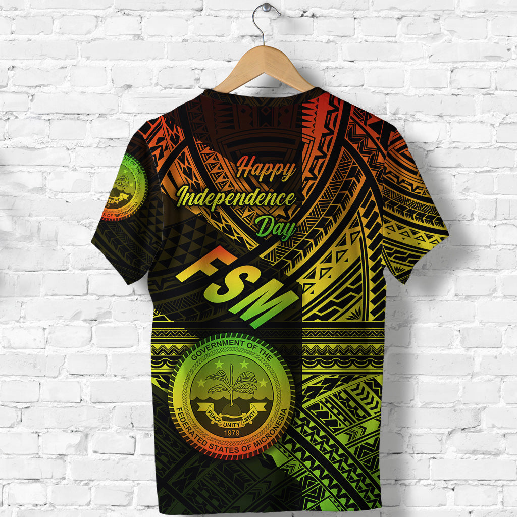 Federated States of Micronesia T Shirt FSM Happy Independence Day Original Vibes Reggae LT8 - Polynesian Pride