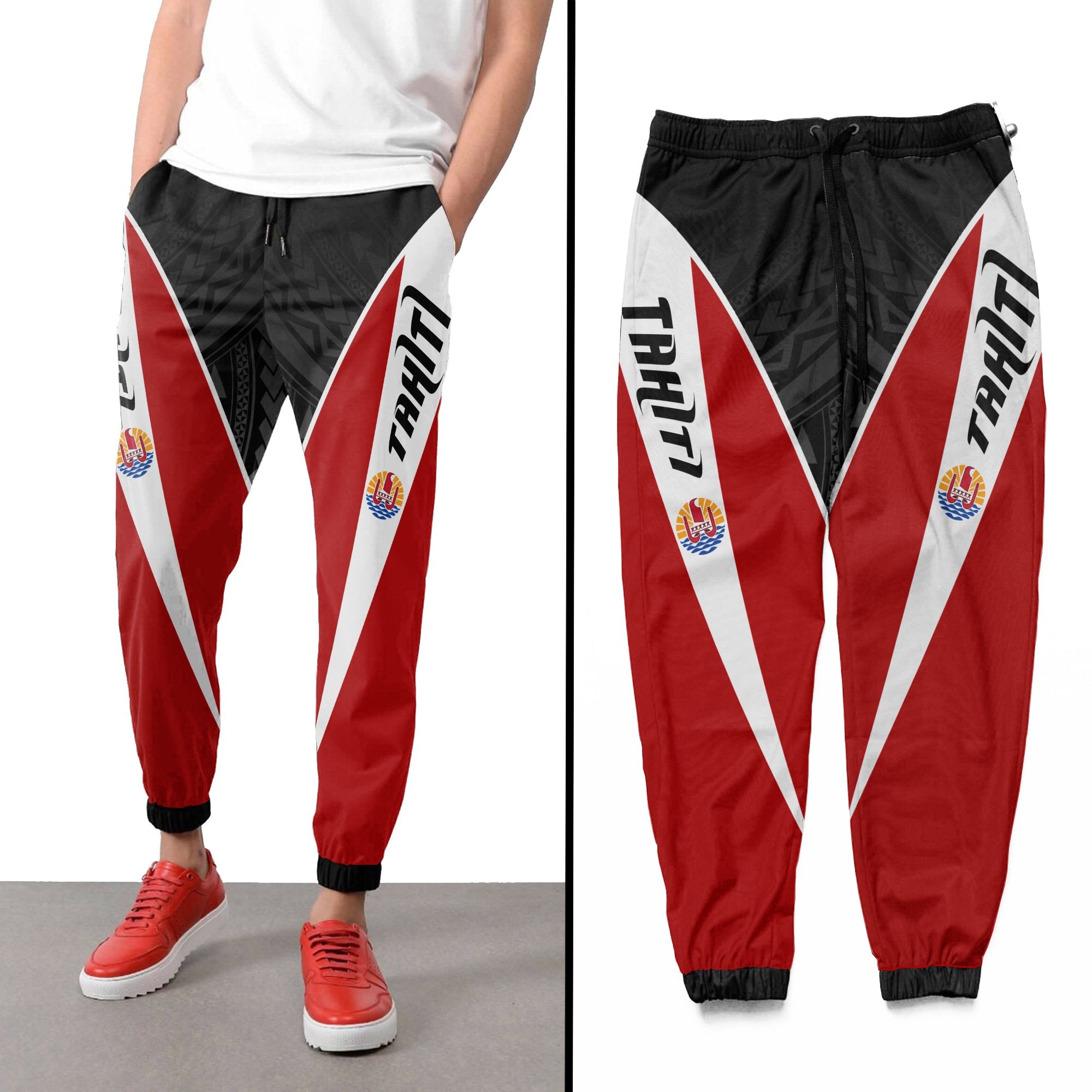 Tahiti Active Sweatpants A16 Unisex Red - Polynesian Pride