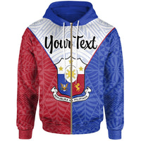 Pilipinas Zip Hoodie Custom Seal of Pilipinas Style Unisex Blue - Red - Polynesian Pride