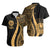 Tahiti Short Sleeve Shirts - Gold Polynesian Tentacle Tribal Pattern Unisex Gold - Polynesian Pride