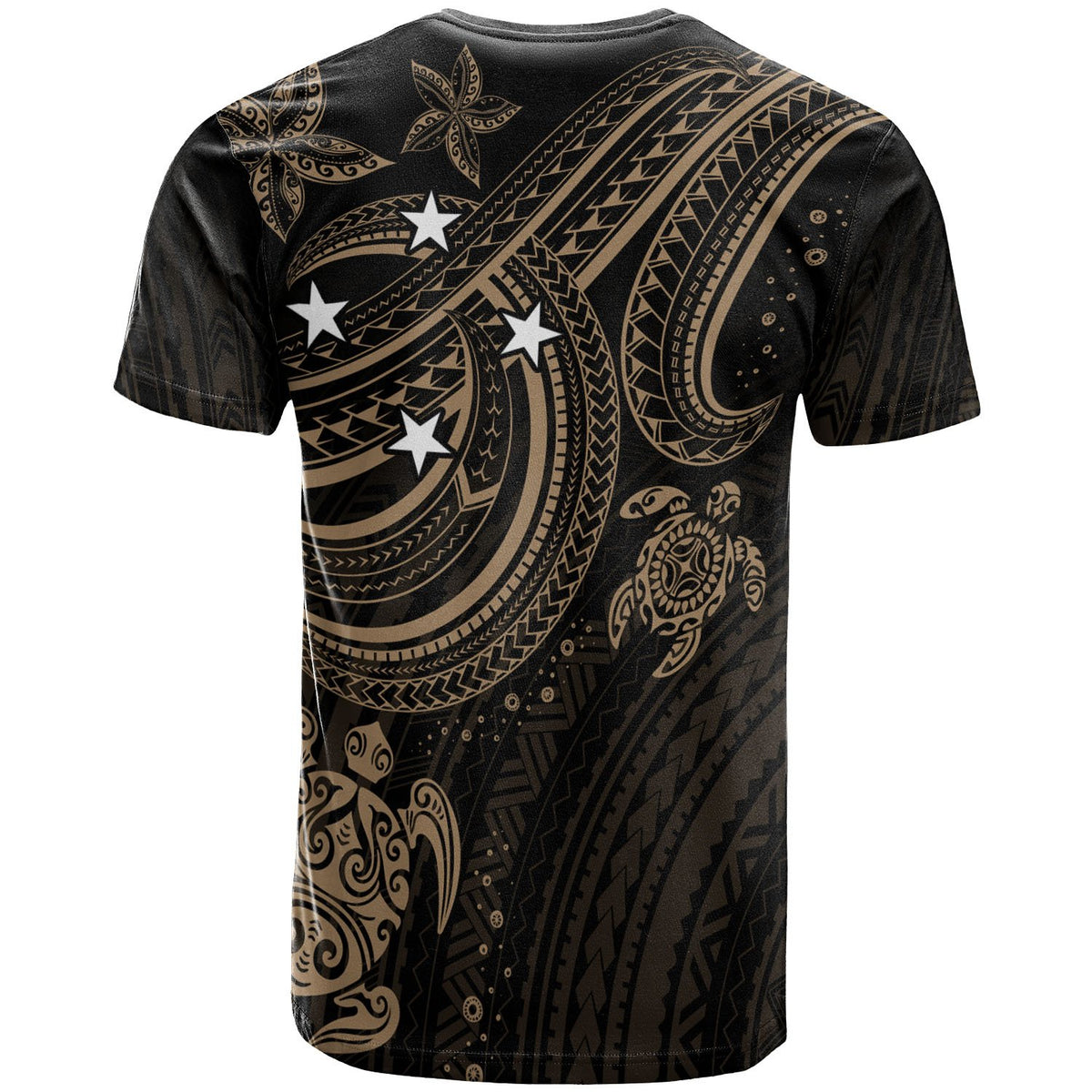 Federated States of Micronesia Custom T Shirt Gold Turtle - Polynesian Pride