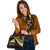 Tokelau Custom Personalised Shoulder Handbag - Gold Polynesian Tentacle Tribal Pattern - Polynesian Pride