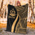 Vanuatu Custom Personalised Premium Blanket - Gold Polynesian Tentacle Tribal Pattern - Polynesian Pride