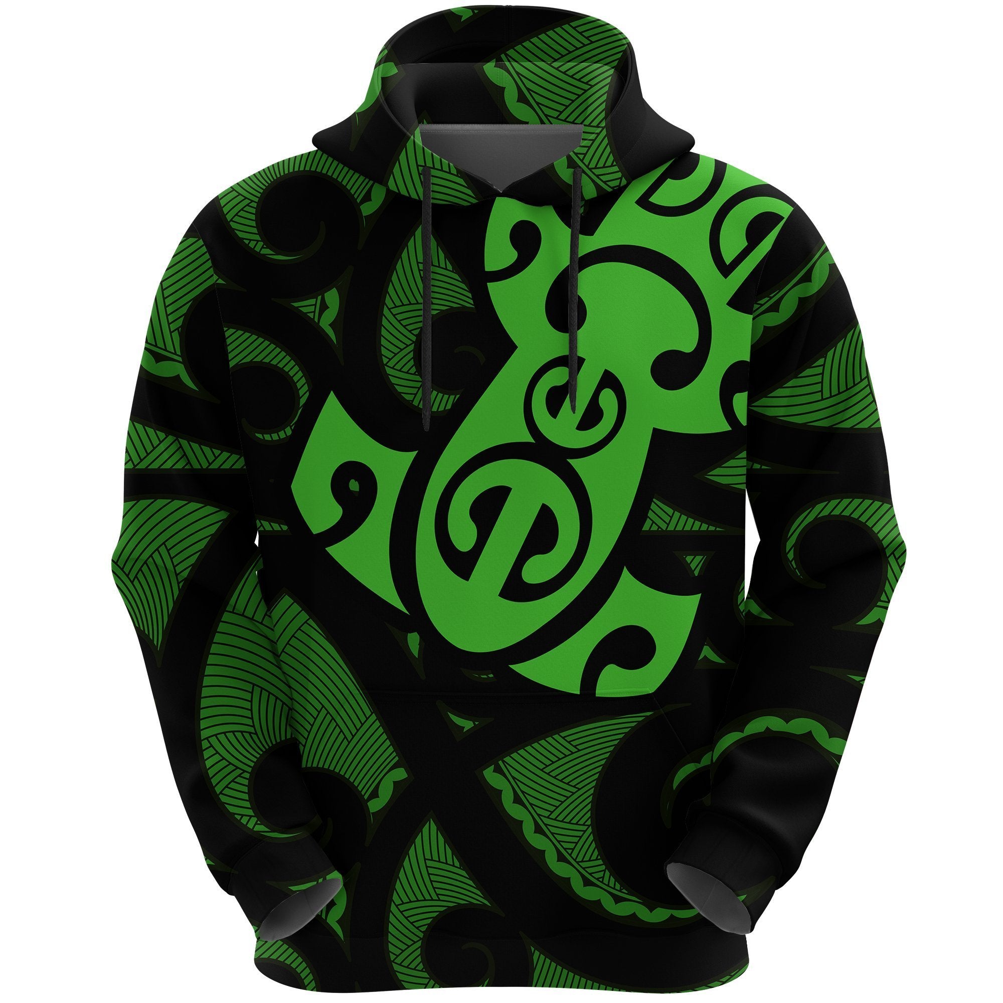 Maori Green Mangopare Hoodie Unisex Green - Polynesian Pride