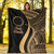 Cook Islands Premium Blanket - Gold Polynesian Tentacle Tribal Pattern - Polynesian Pride