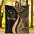 Chuuk Custom Personalised Premium Blanket - Gold Polynesian Tentacle Tribal Pattern - Polynesian Pride