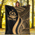 Vanuatu Custom Personalised Premium Blanket - Gold Polynesian Tentacle Tribal Pattern - Polynesian Pride