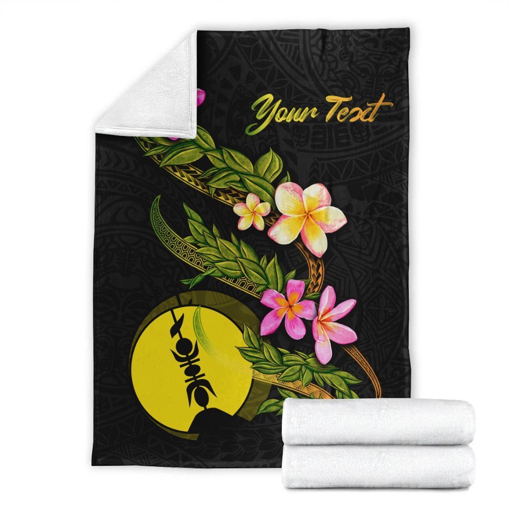 New Caledonia Polynesian Custom Personalised Blanket - Plumeria Tribal - Polynesian Pride