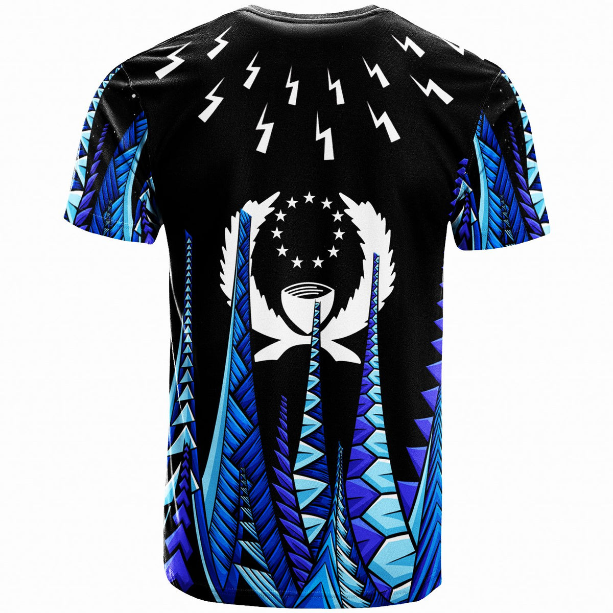 Pohnpei T Shirt Thunder Bolt Seamless Pattern - Polynesian Pride