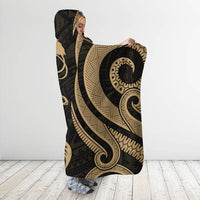 Papua New Guinea Hooded Blanket - Gold Tentacle Turtle - Polynesian Pride