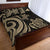 Tokelau Quilt Bed Set - Gold Tentacle Turtle - Polynesian Pride