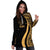 Palau Women's Hoodie Dress - Gold Polynesian Tentacle Tribal Pattern - Polynesian Pride