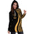 Niue Women's Hoodie Dress - Gold Polynesian Tentacle Tribal Pattern - Polynesian Pride