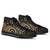 Marshall Islands High Top Shoes - Gold Tentacle Turtle Crest - Polynesian Pride