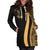 Niue Women's Hoodie Dress - Gold Polynesian Tentacle Tribal Pattern - Polynesian Pride