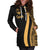 Guam Women's Hoodie Dress - Gold Polynesian Tentacle Tribal Pattern - Polynesian Pride