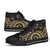 Marshall Islands High Top Shoes - Gold Tentacle Turtle Crest - Polynesian Pride