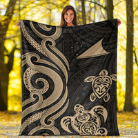 Tokelau Premium Blanket - Gold Tentacle Turtle - Polynesian Pride