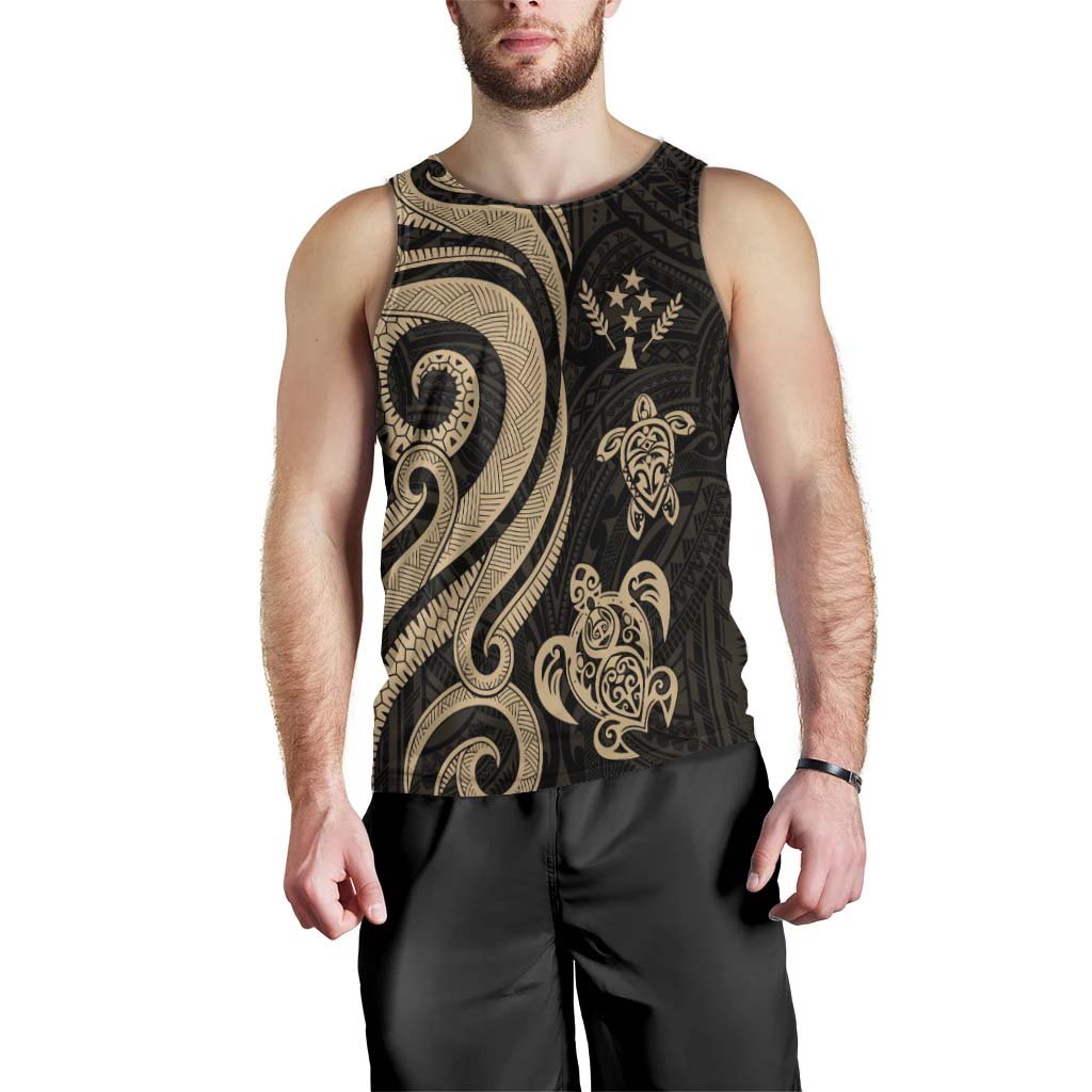 Kosrae Men's Tank Top - Gold Tentacle Turtle - Polynesian Pride