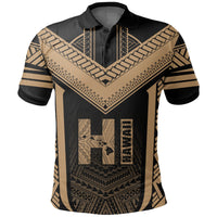 Hawaiian Kanaka Polynesian Polo Shirt Active Gold - Polynesian Pride