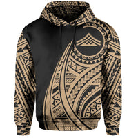 Hawaii Mauna Kea Polynesian Hoodie Tatoo Style Gold - Polynesian Pride