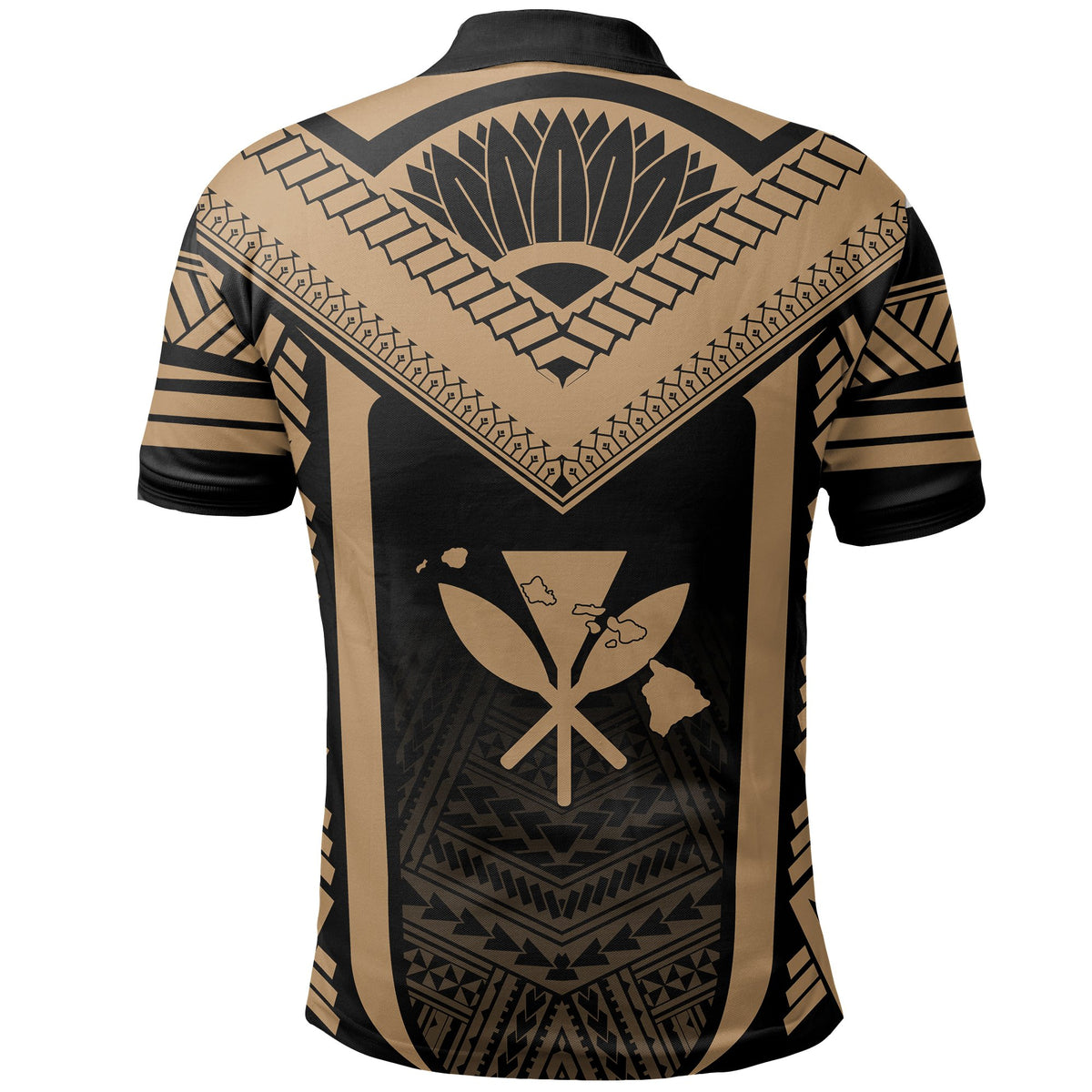 Hawaiian Kanaka Polynesian Polo Shirt Active Gold - Polynesian Pride