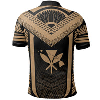 Hawaiian Kanaka Polynesian Polo Shirt Active Gold - Polynesian Pride