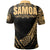 Samoa Polo Shirt Gold Polynesian Patterns Sport Style - Polynesian Pride