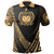 Samoa Polo Shirt Gold Polynesian Patterns Sport Style Unisex Black - Polynesian Pride