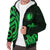 Northern Mariana Islands Sherpa Hoodie - Green Tentacle Turtle - Polynesian Pride