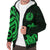 American Samoa Sherpa Hoodie - Green Tentacle Turtle - Polynesian Pride